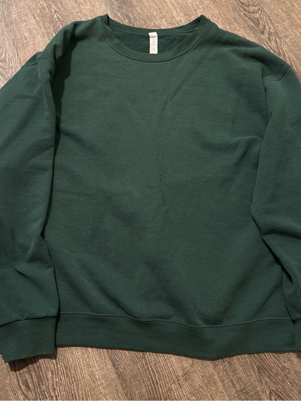 Jerzees Men's Dark Green Crewneck Pullover